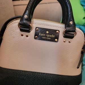Small black and white Kate Spade satchel bag